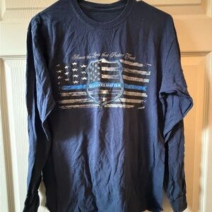 Blue 'Blue Lives Matter' Graphic Long-Sleeve Shirt - Men